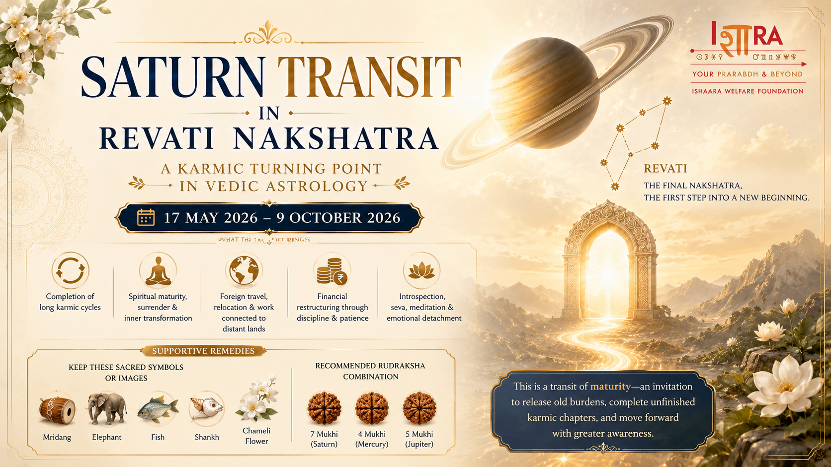 Saturn Transit in Revati Nakshatra 2026: A Karmic Turning Point in Vedic Astrology